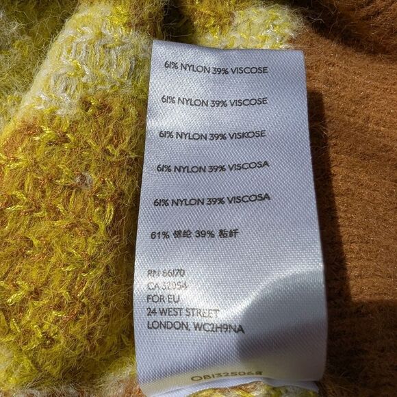 Free People Oversized Argyle V-Neck Sweater Vest Size S - Picture 10 of 13